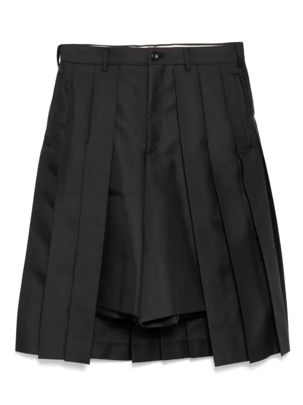 comme des garcons homme plus 定番ショートパンツ Comme Des Garçons Homme Plus プリーツ ショートパンツ | ブラック