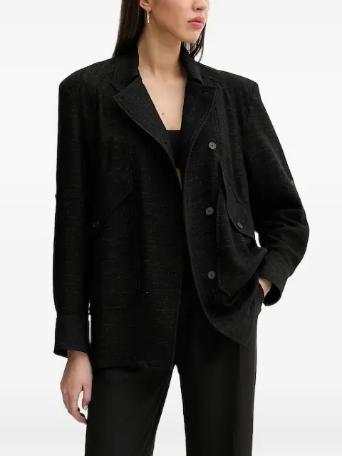 IRO double-breasted lurex overshirt