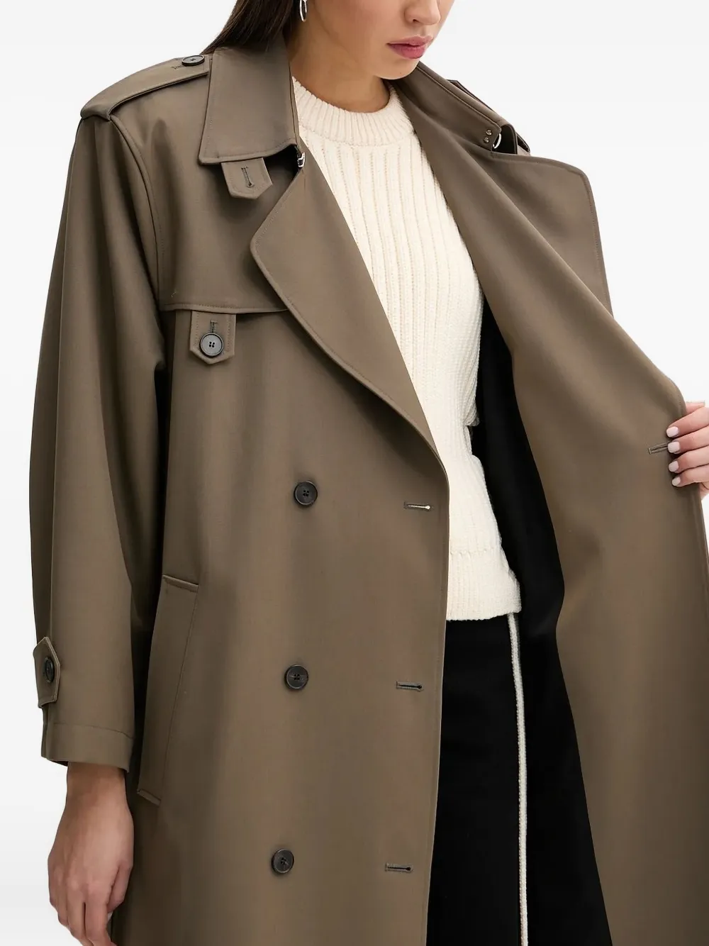 IRO belted double-breasted trench coat Bruin