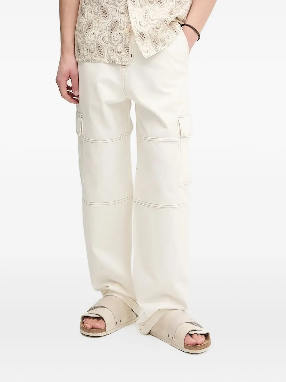 IRO Jeans met contrasterende stiksels Wit
