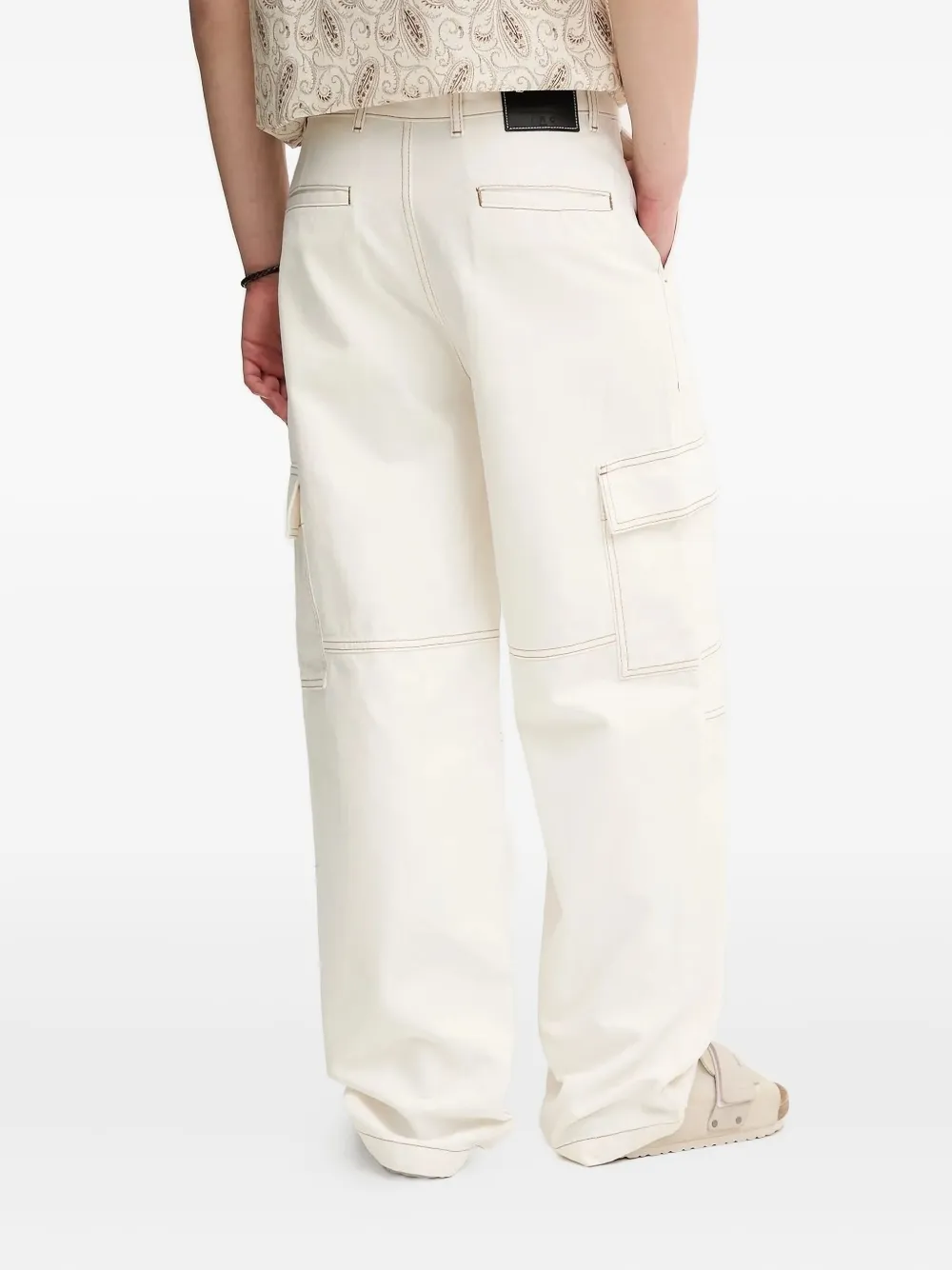 IRO Jeans met contrasterende stiksels - Wit