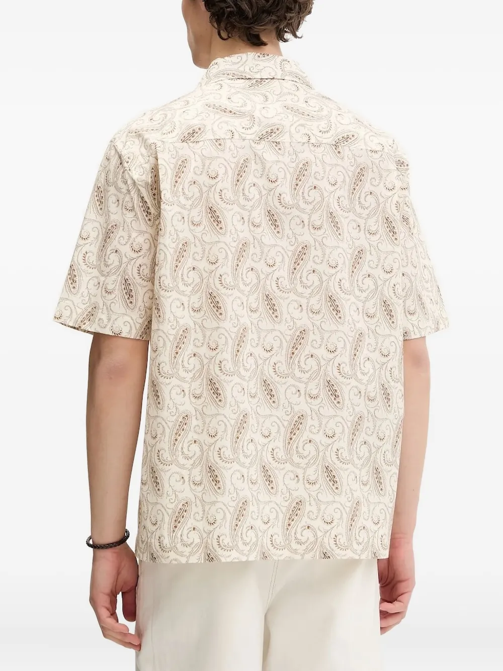 IRO Overhemd met paisley-print en korte mouwen - Beige