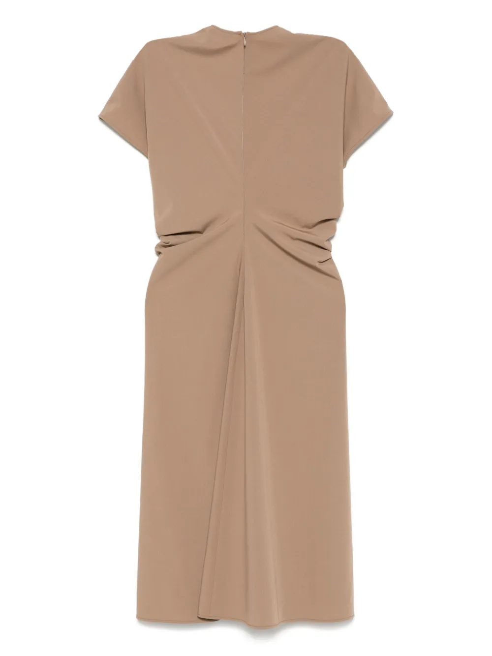 Cenere GB Midi-jurk met ruches - Bruin