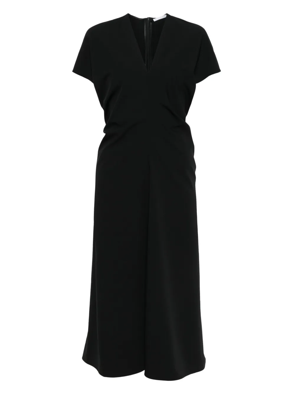 V-neck midi dress