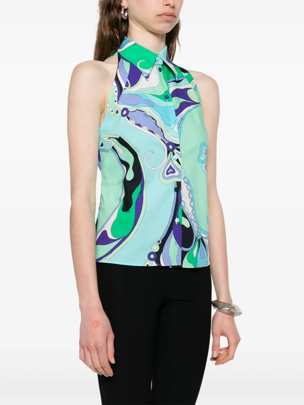 PUCCI Shirt met Marmo-print Groen