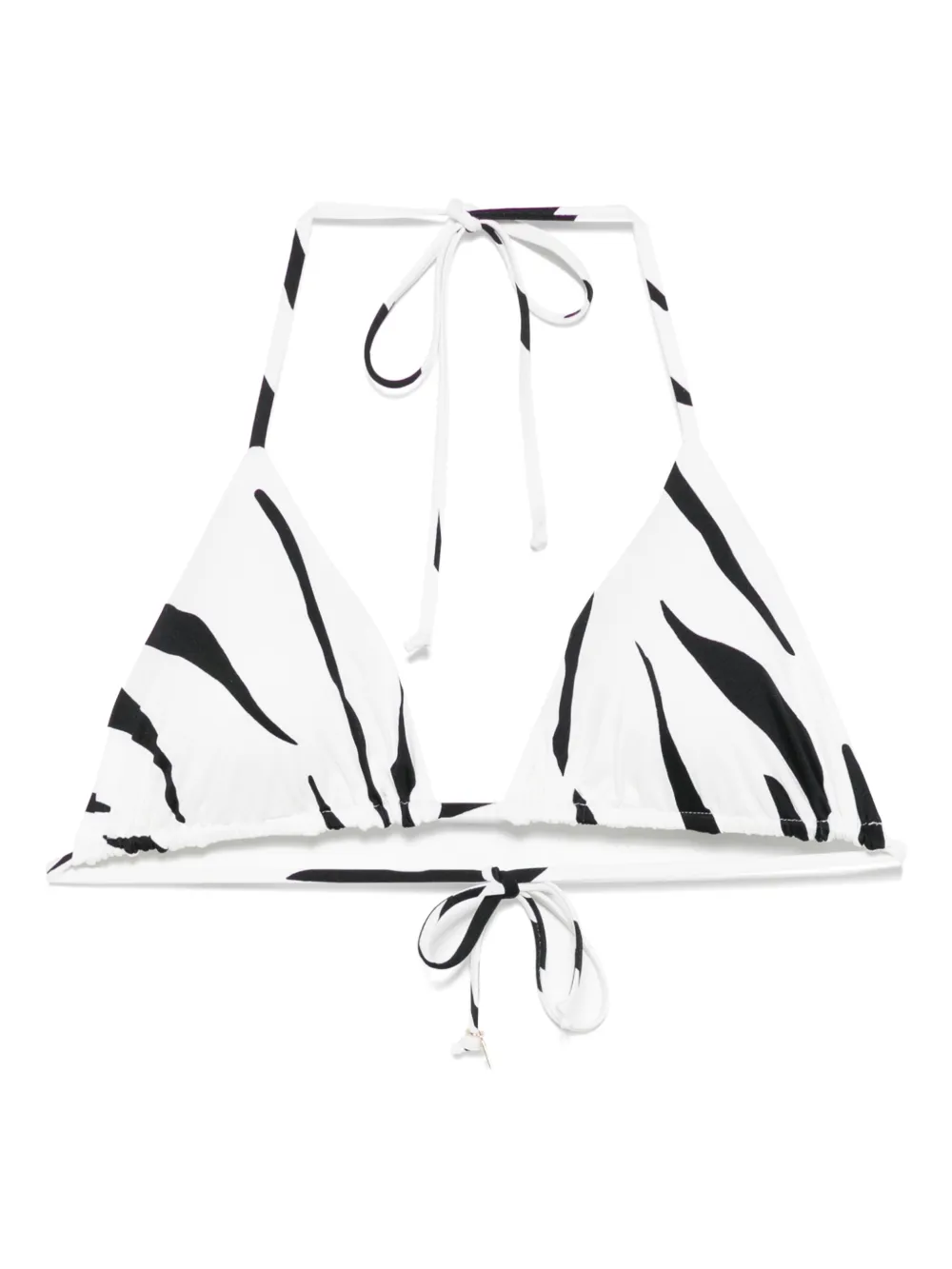 zebra-print bikini top