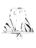Fisico zebra-print bikini top - White