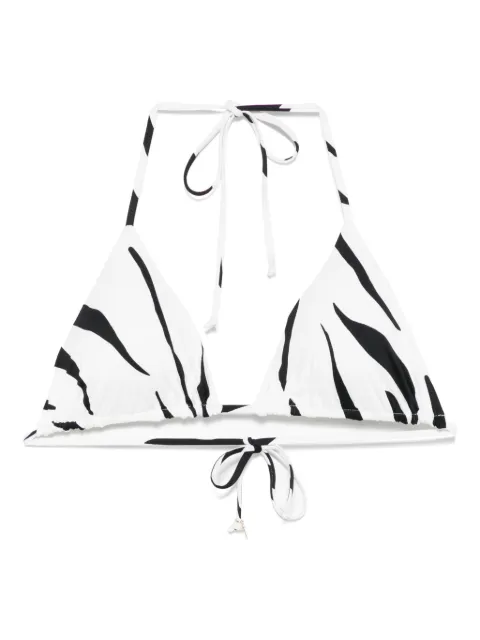 Fisico zebra-print bikini top
