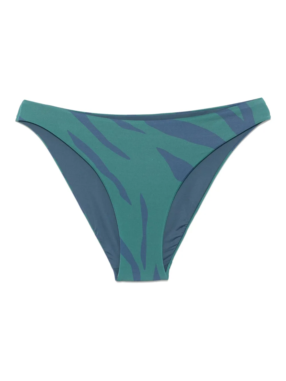 zebra-print bikini bottoms