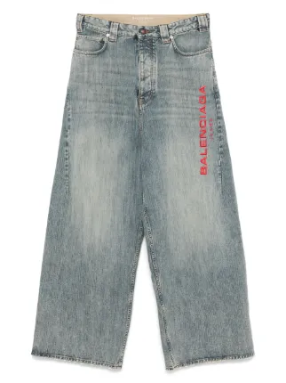 Balenciaga ロゴ ジーンズ | ブルー | FARFETCH JP