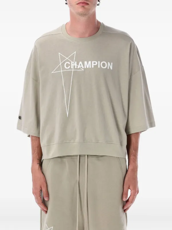 トップス Rick Owens x Champiom /  T Rick Owens X Champion Tommy Tシャツ | ニュートラル | FARFETCH JP