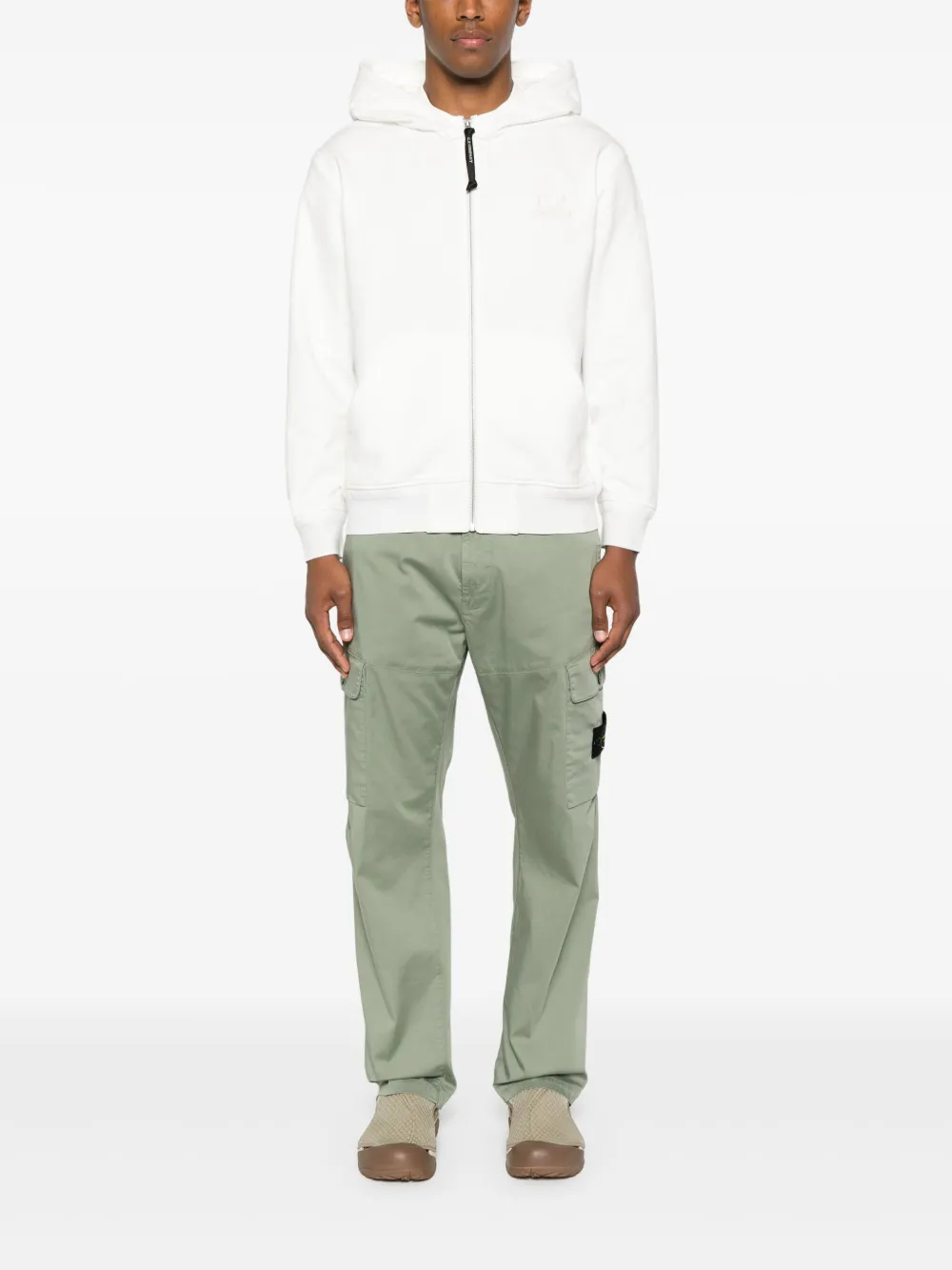 Stone Island Broek met Compass-logopatch - Groen
