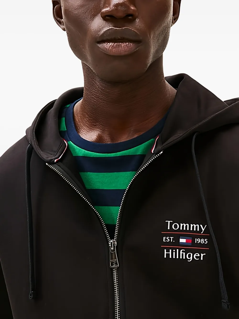 Tommy Hilfiger Hoodie met rits Zwart