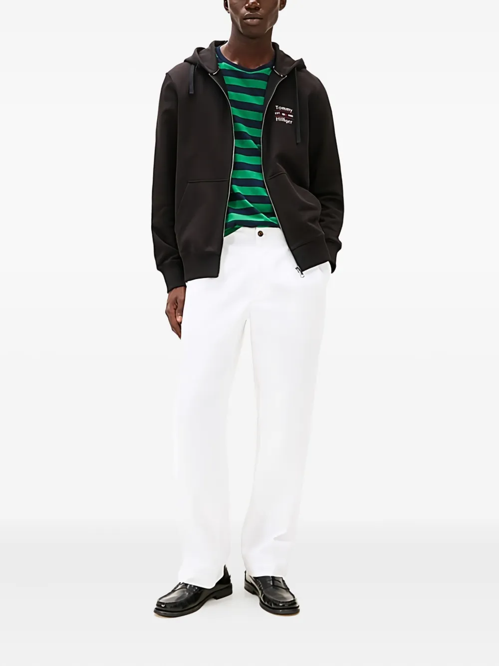 Tommy Hilfiger Hoodie met rits Zwart