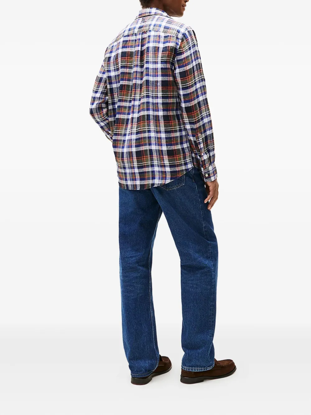 Tommy Hilfiger Linnen overhemd Blauw