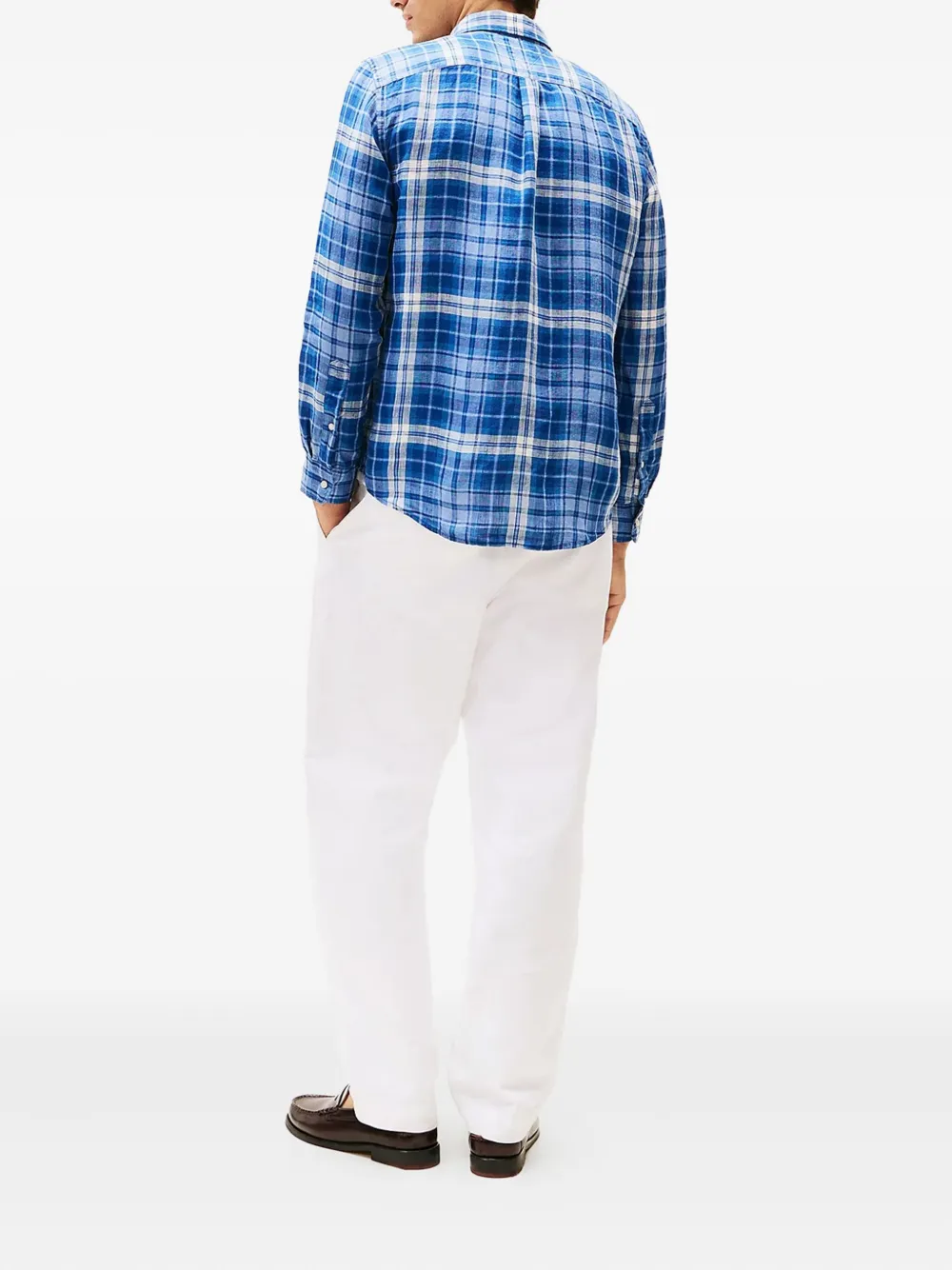 Tommy Hilfiger Linnen overhemd Blauw