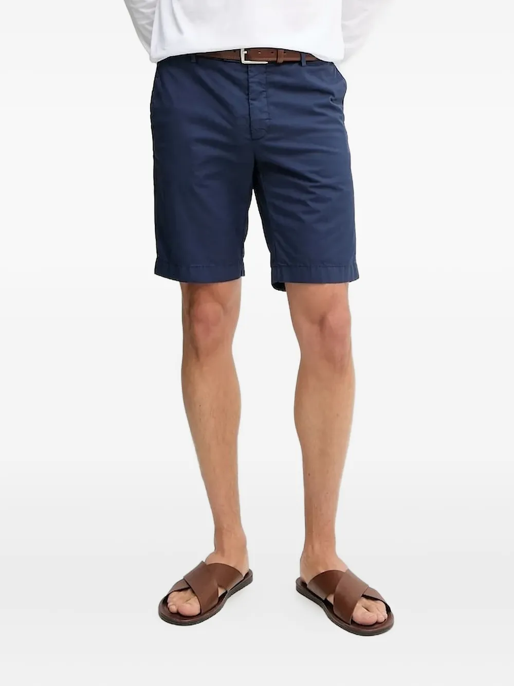 Hackett Shorts met knoopsluiting en platte voorkant Blauw