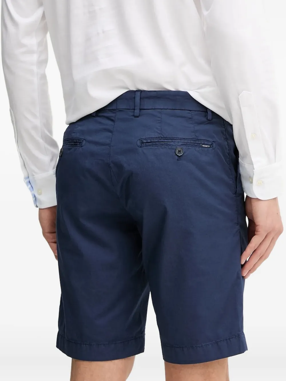 Hackett Shorts met knoopsluiting en platte voorkant - Blauw