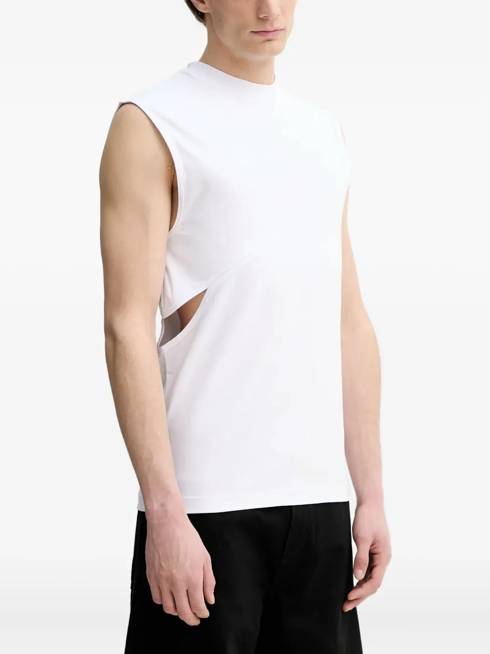 Heliot Emil Cut-out Sleeveless Vest In White