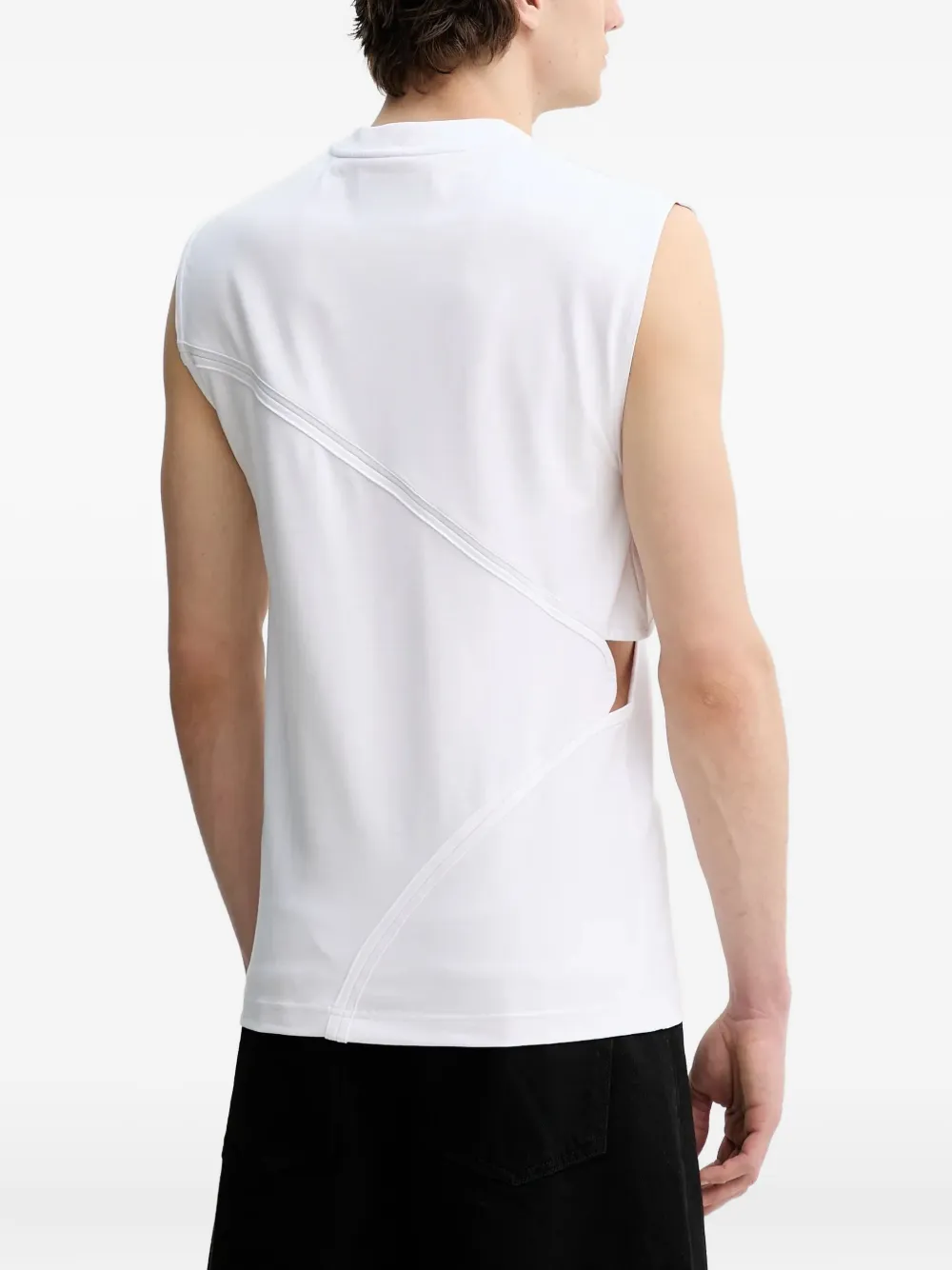 HELIOT EMIL Mouwloze top met uitgesneden details Wit