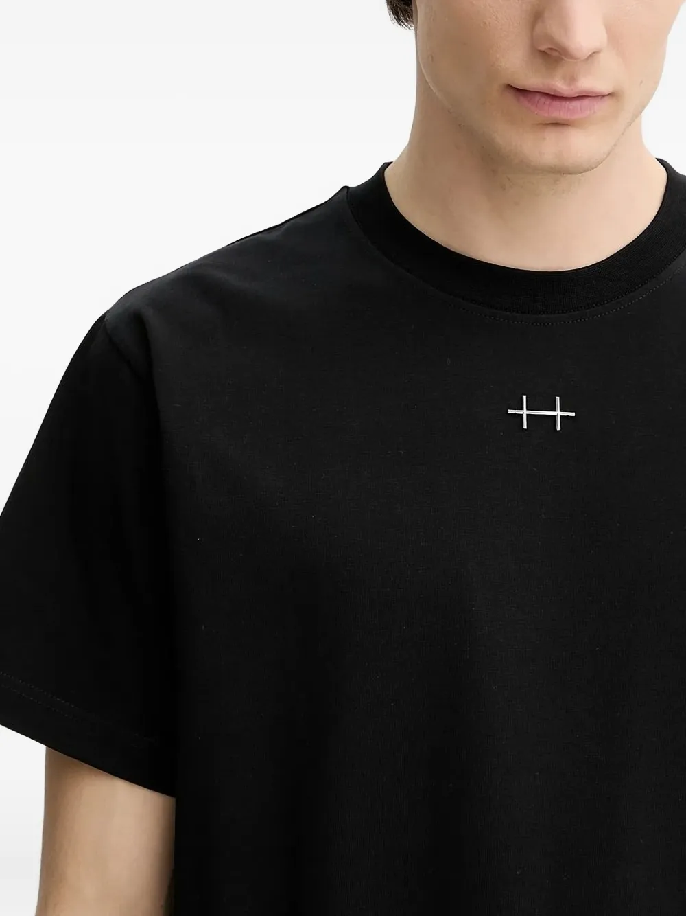 HELIOT EMIL crew-neck T-shirt Zwart