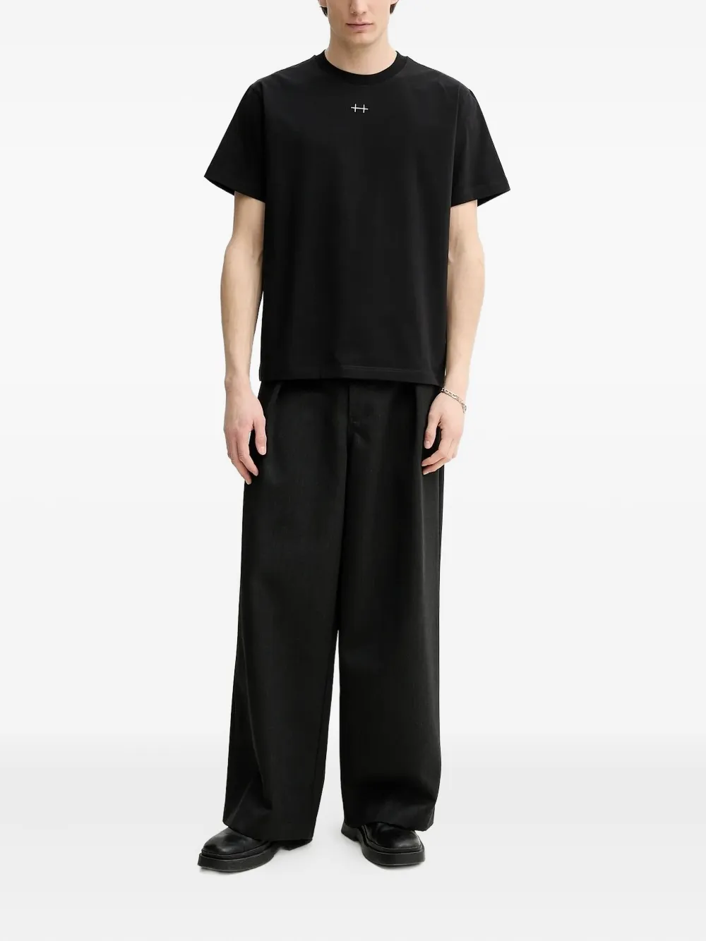 HELIOT EMIL crew-neck T-shirt - Zwart