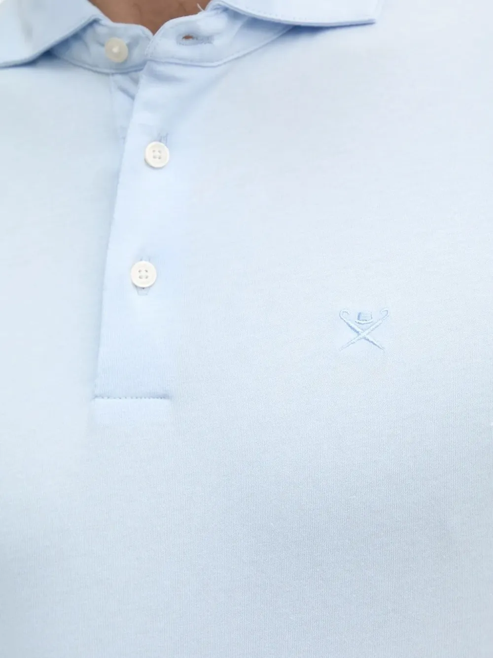 Hackett embroidered-logo polo shirt Blauw