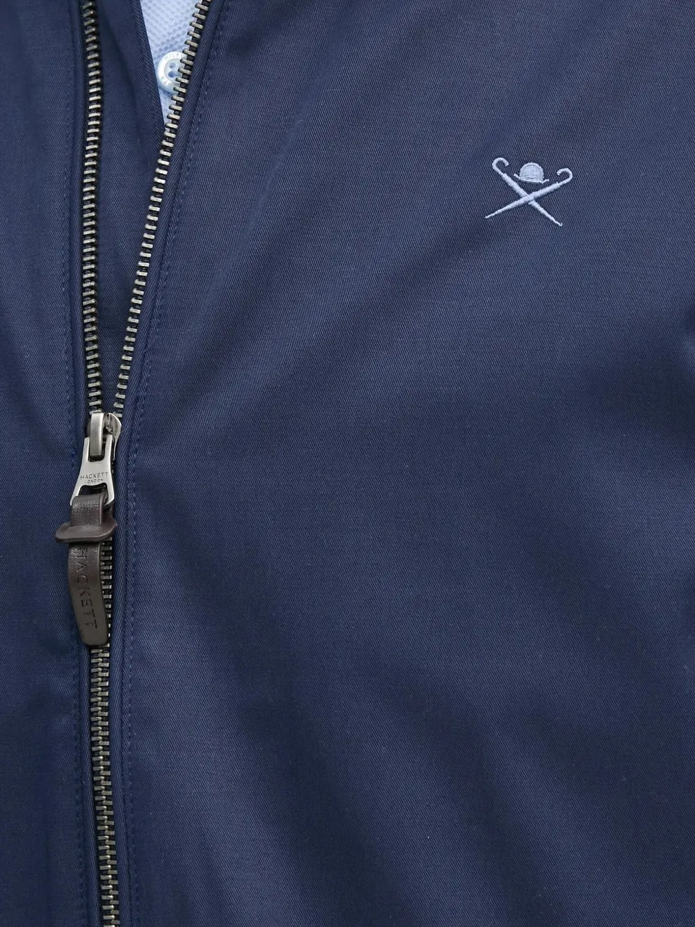 Hackett embroidered-logo bomber jacket Blauw