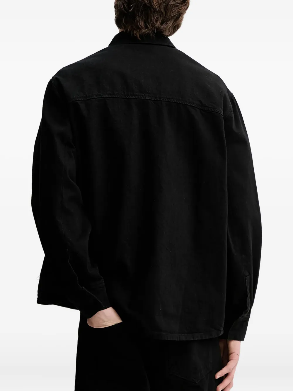 HELIOT EMIL Shirtjack met driehoekig detail Zwart