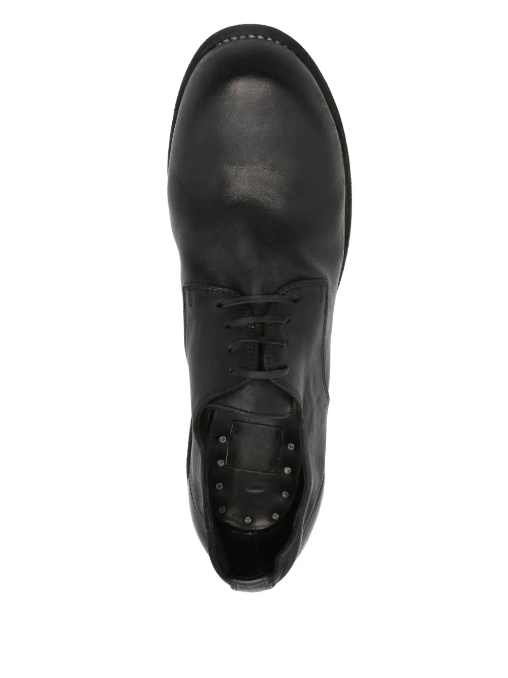 Guidi leather derby shoes Black