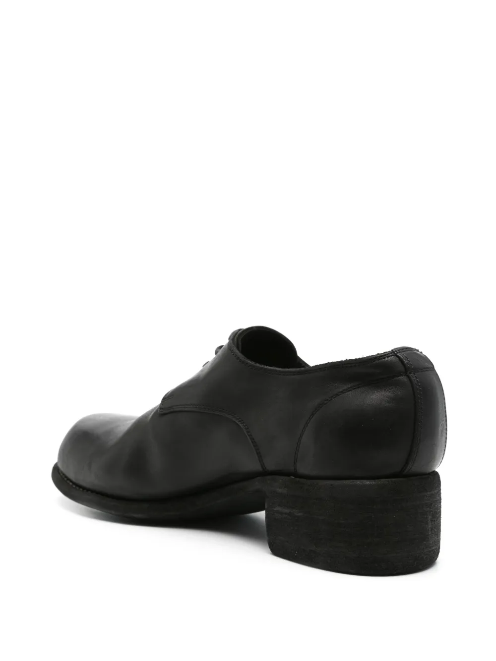 Guidi leather derby shoes Black