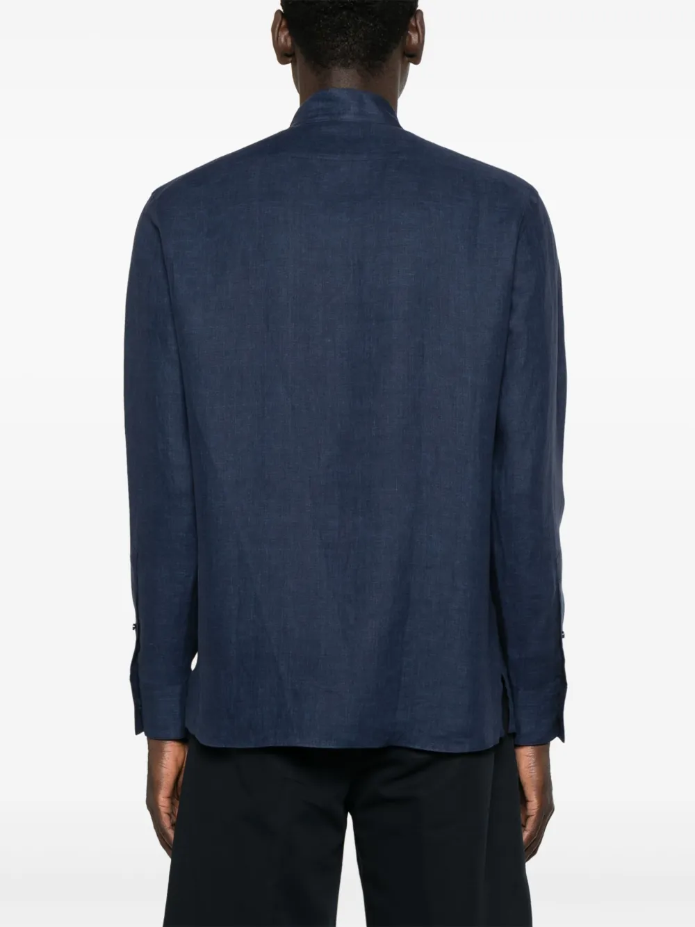 Peuterey Linnen overhemd Blauw