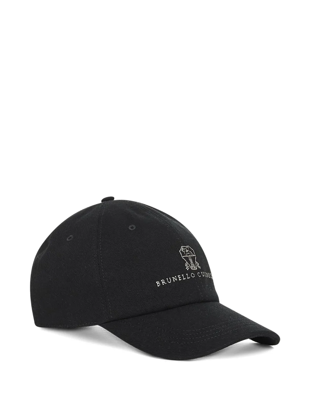Brunello Cucinelli Pet met geborduurd logo Zwart