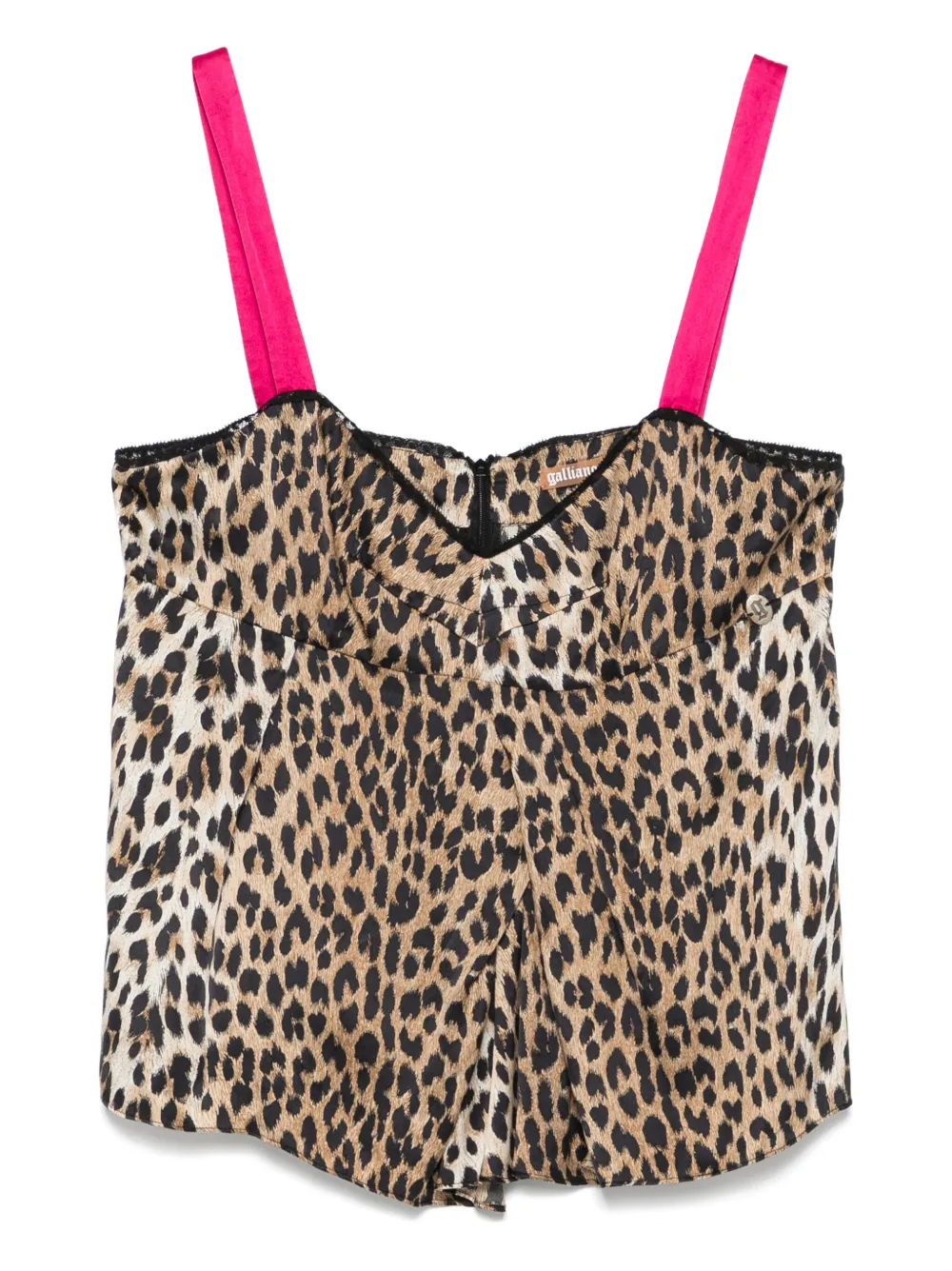 John Galliano Pre-Owned 2000s leopard-print top | Neutrals | Image 1