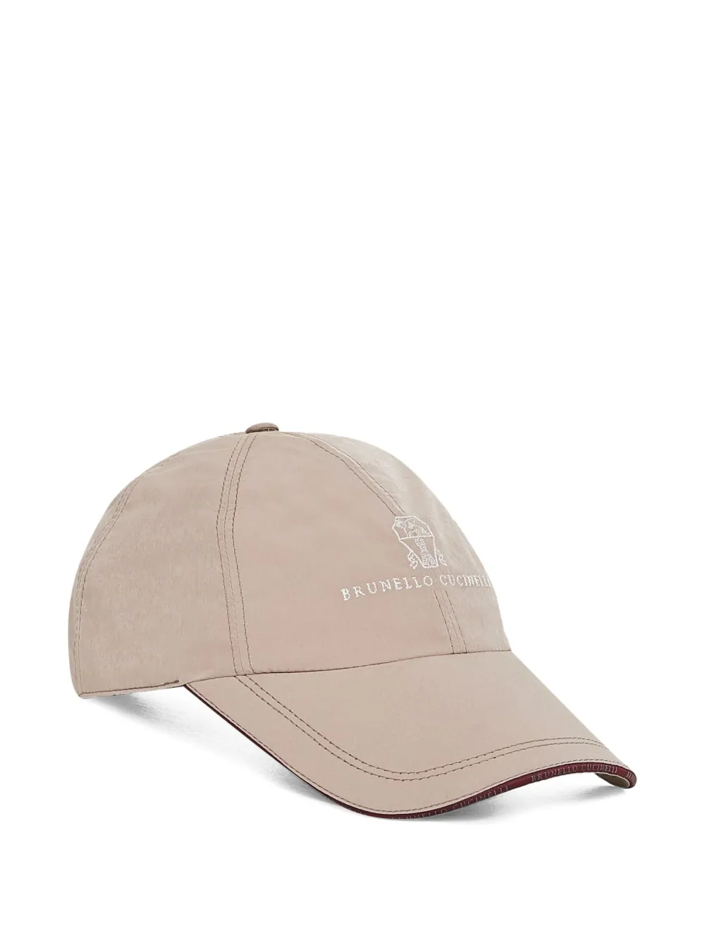 Brunello Cucinelli Pet met geborduurd logo Beige