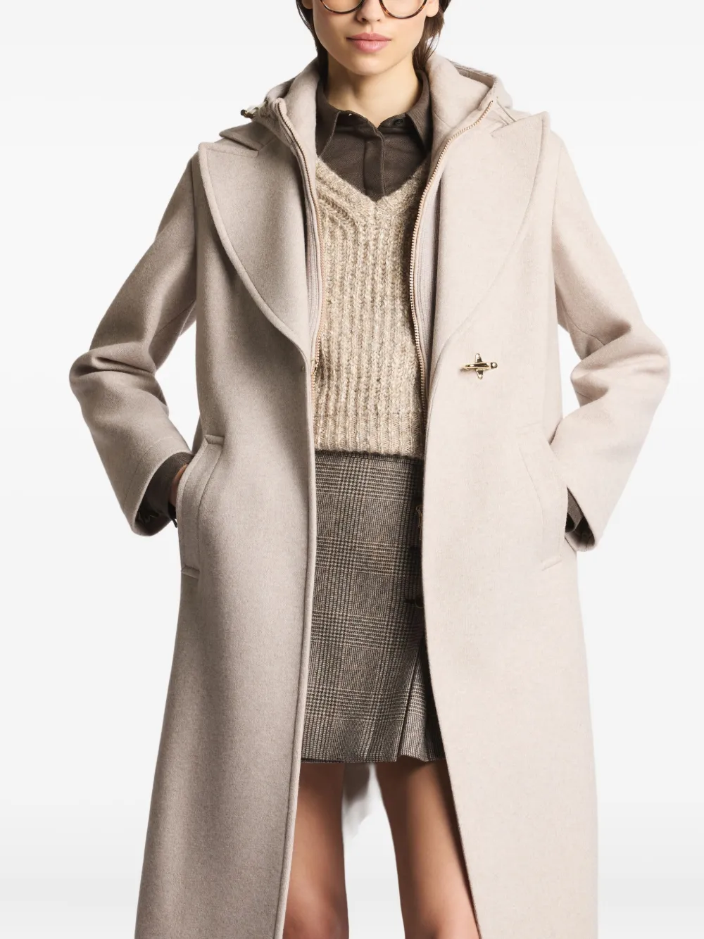 Fay Jas met dubbele rij knopen Beige