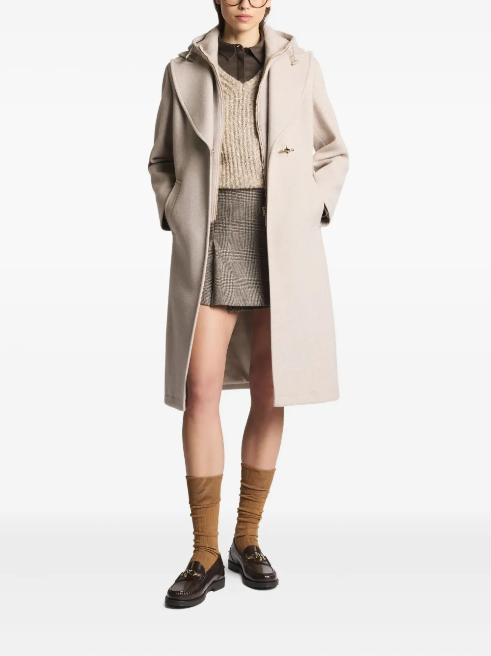 Fay Jas met dubbele rij knopen - Beige
