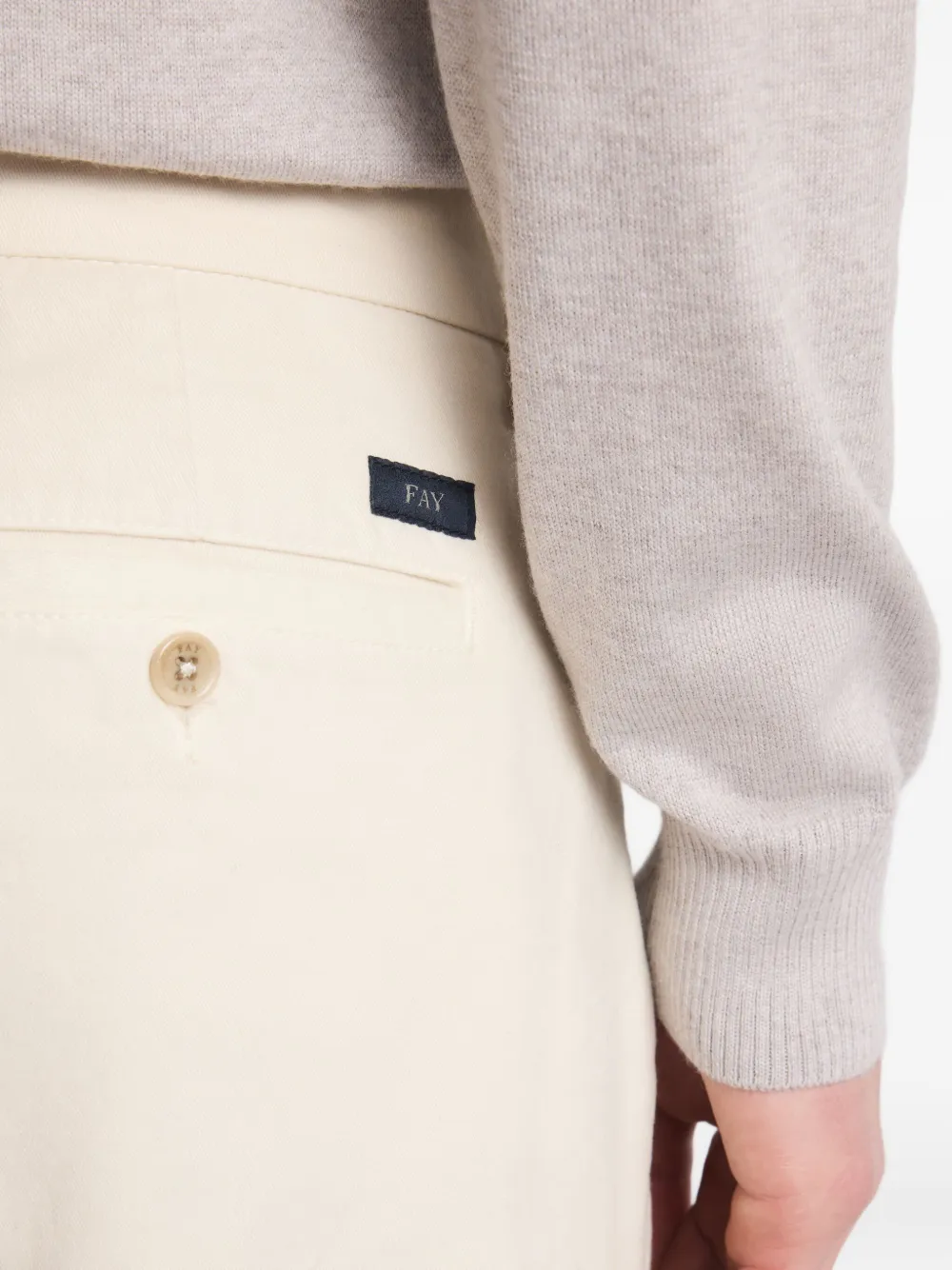 Fay Straight pantalon Beige