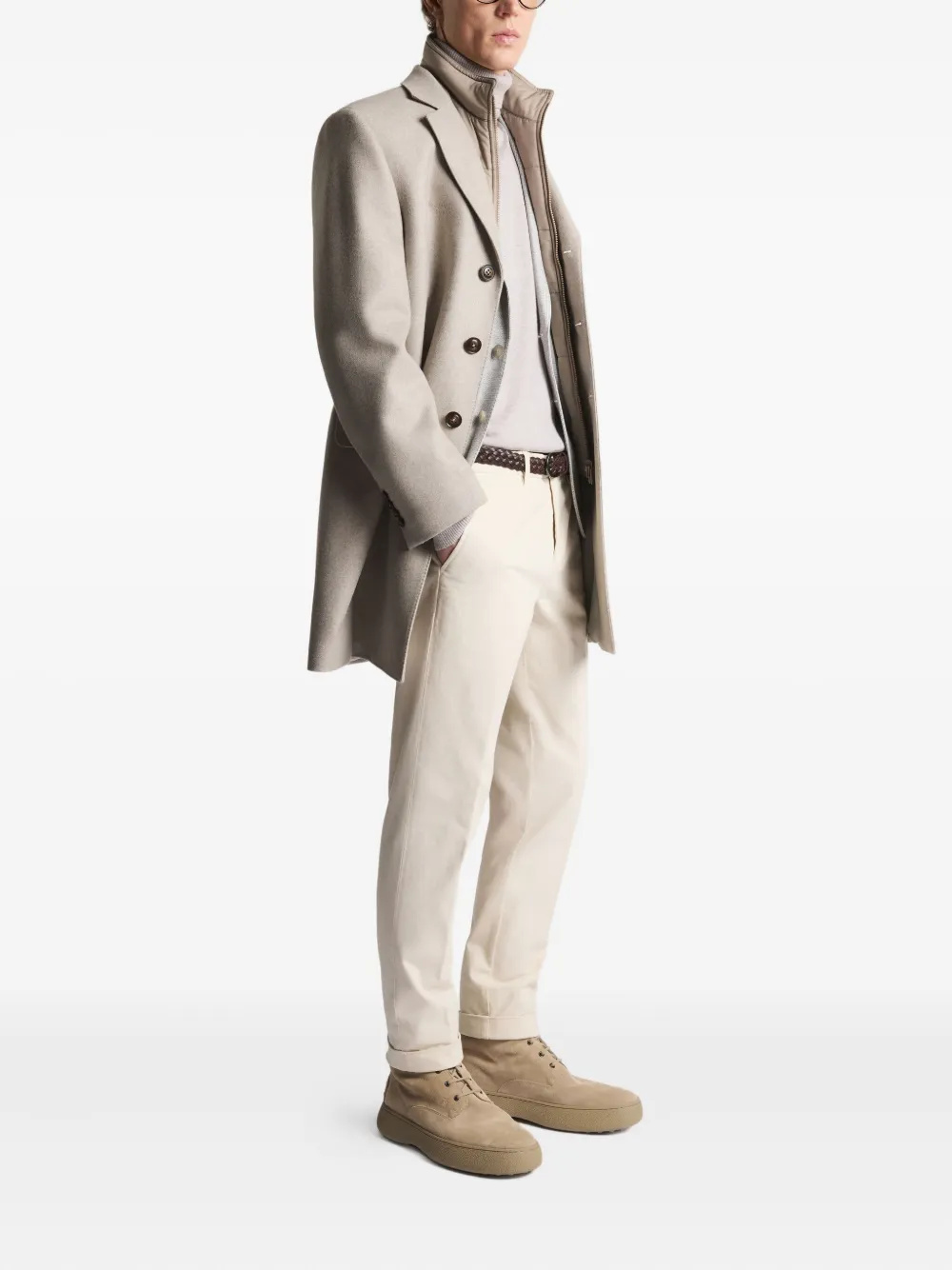 Fay Straight pantalon Beige