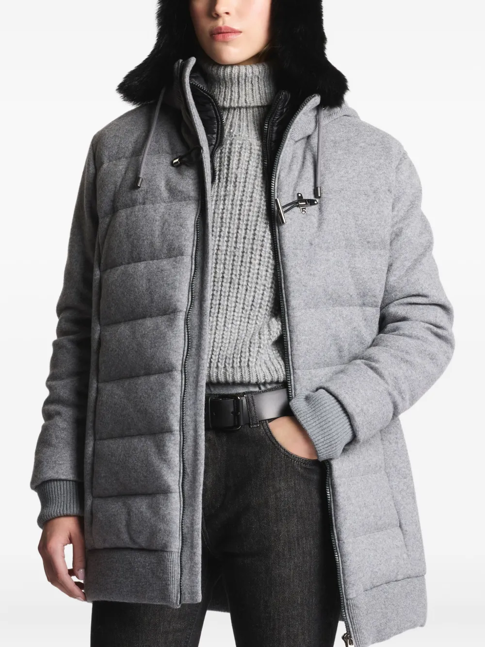 Fay Gewatteerde parka Grijs