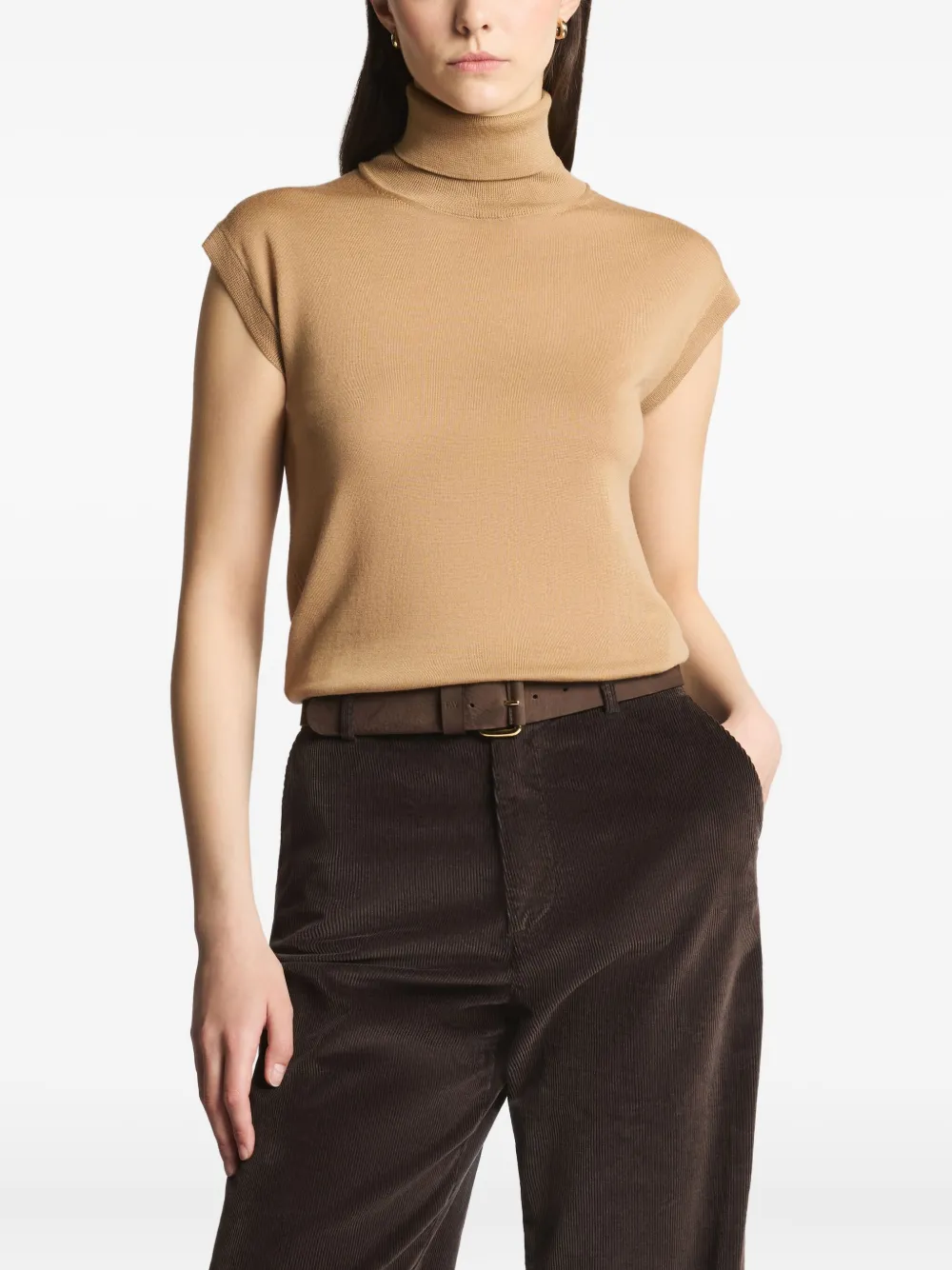 Fay Top met hoge hals Beige