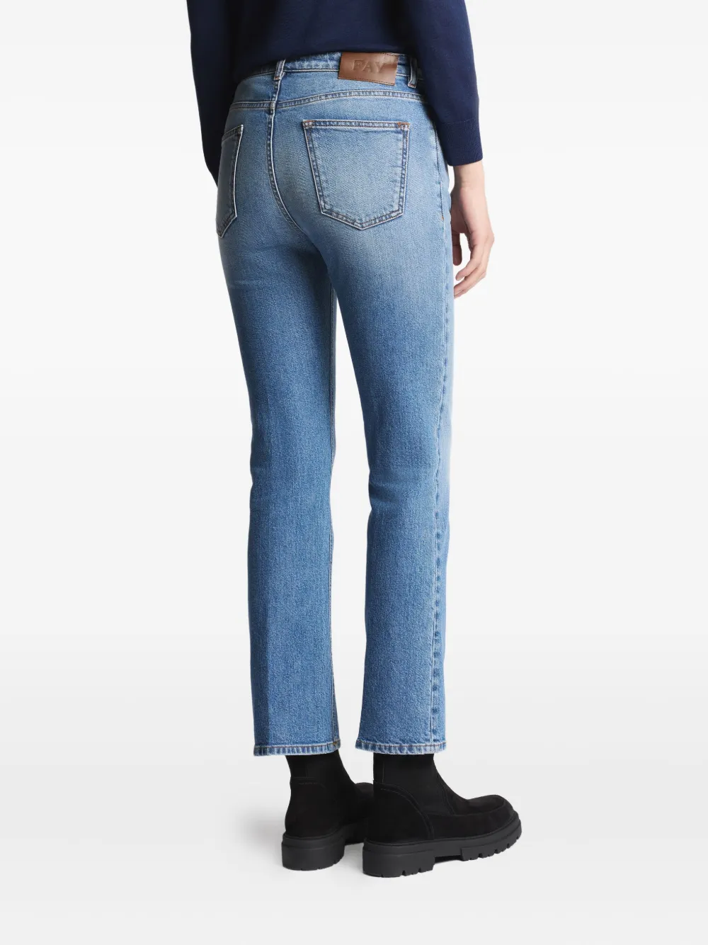 Fay Straight jeans met vervaagd effect Blauw