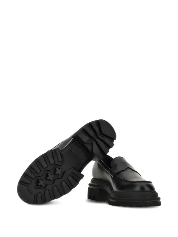 HOGAN ブラックレザー ローファー Hogan Leather Loafers | Black | FARFETCH