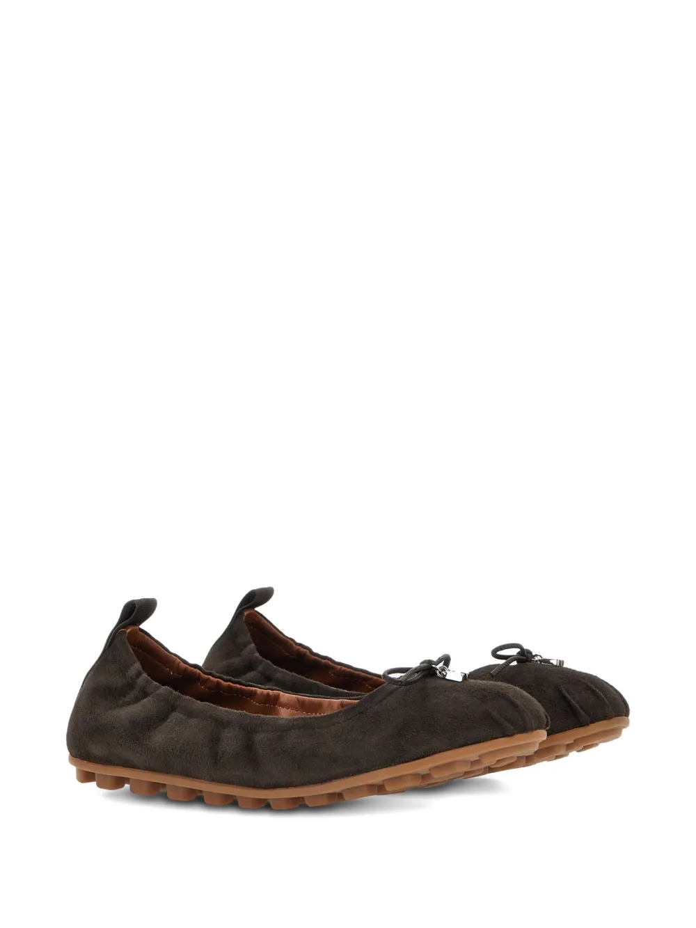 Hogan suede ballerina shoes Brown