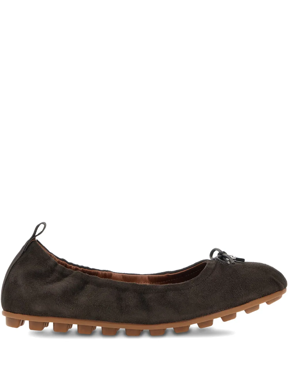 Hogan suede ballerina shoes Brown