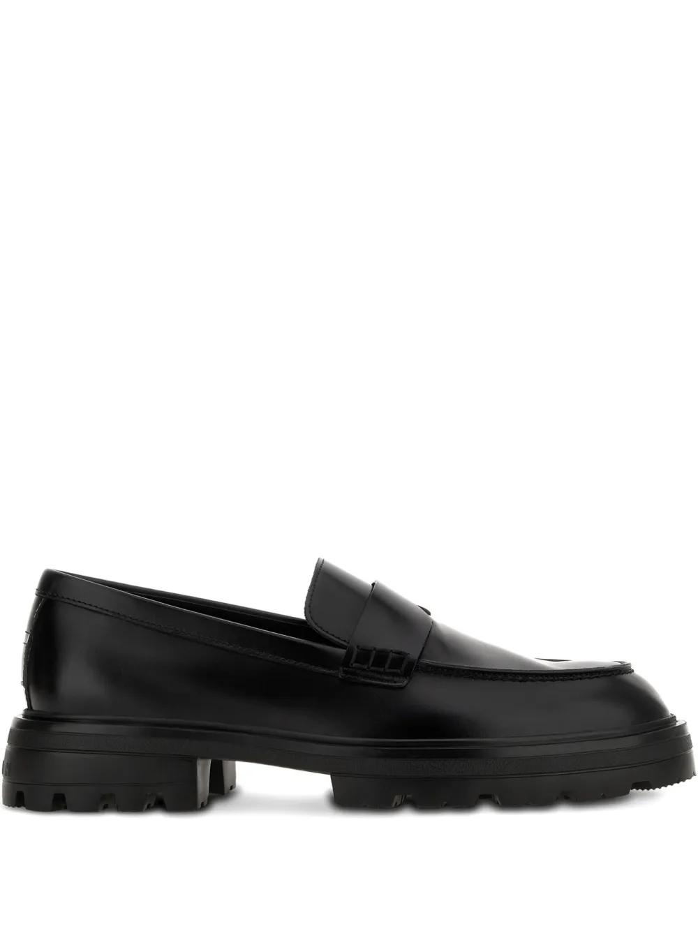 Hogan round-toe loafers Black