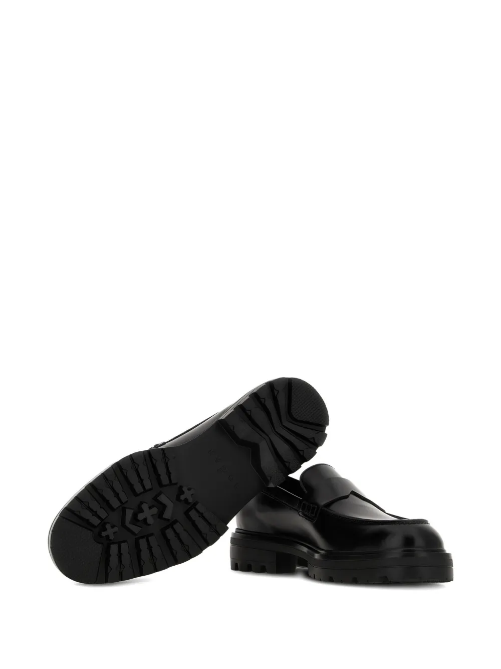 Hogan round-toe loafers Black