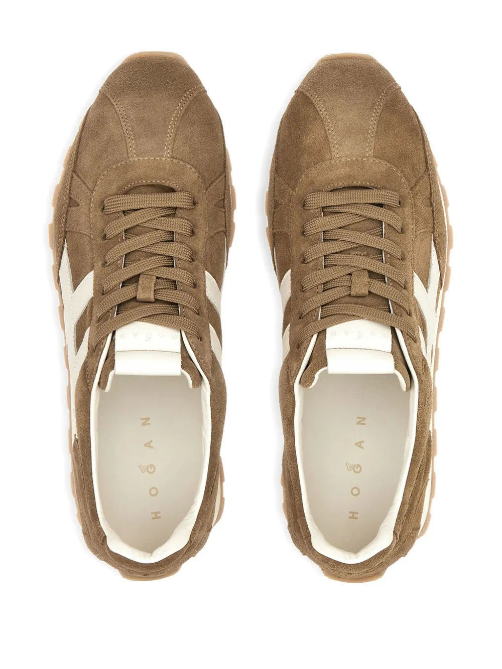 Hogan H-detail suede sneakers Bruin