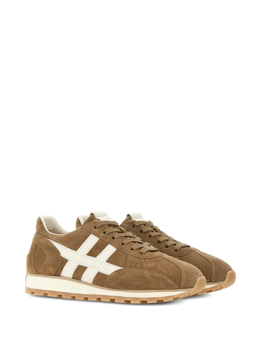 Hogan H-detail suede sneakers Bruin