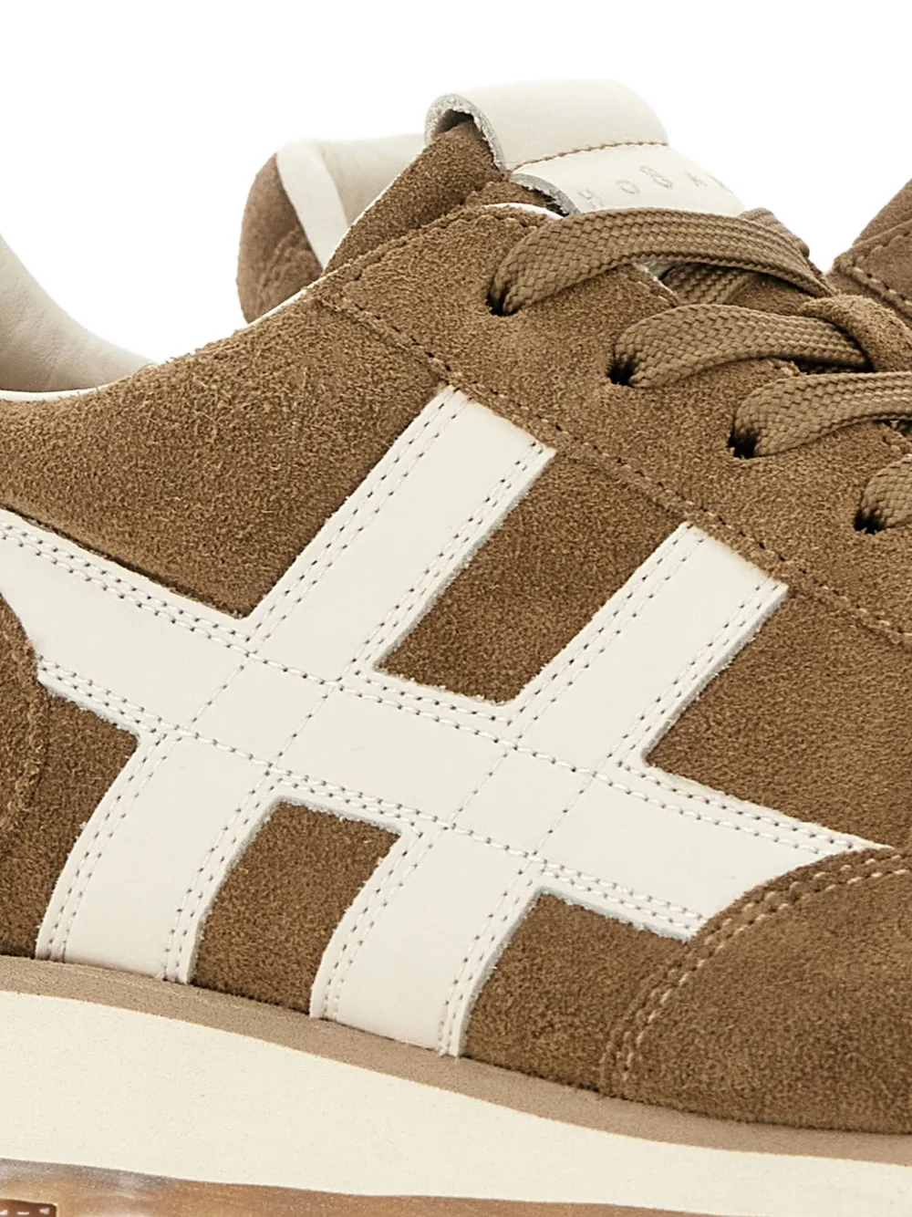 Hogan H-detail suede sneakers Bruin